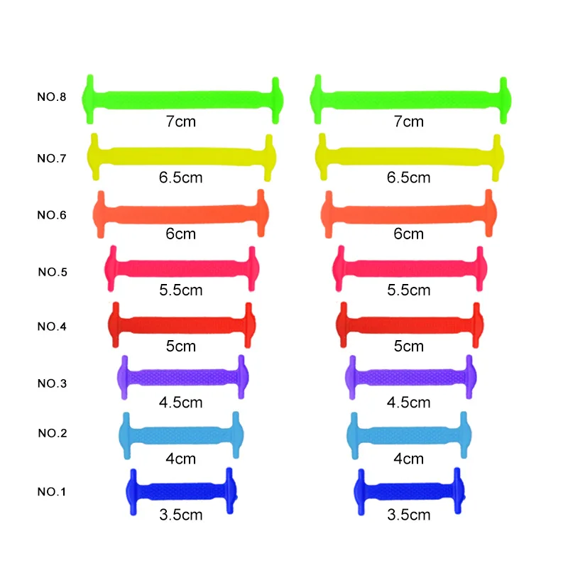 8 пар/компл. силиконовые шнурки для детей и взрослых Многофункциональный эластичная обувь с гирлянды светодиодные шнурки без завязок для детей и взрослых; ботинки со шнурками;