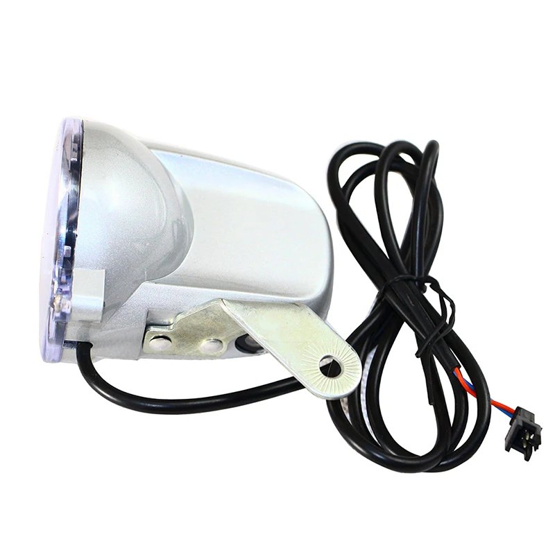 Clearance 36V Electric Bicycle Headlight Bike Connector 200cm Wire MTB Road Bike Front Lamp on Front Fork Motorcycle Ebike LED Light Velo 3
