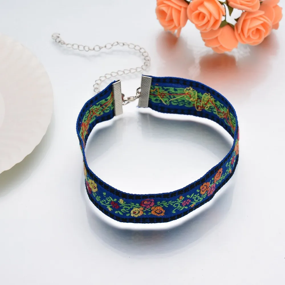 Multicolore-Flower-Floral-Design-Vintage-Blue-Embroidery-Choker-Necklace-Choker-Boho-Jewelry-Lace-Ethnic-Necklace-Adjustable (1)