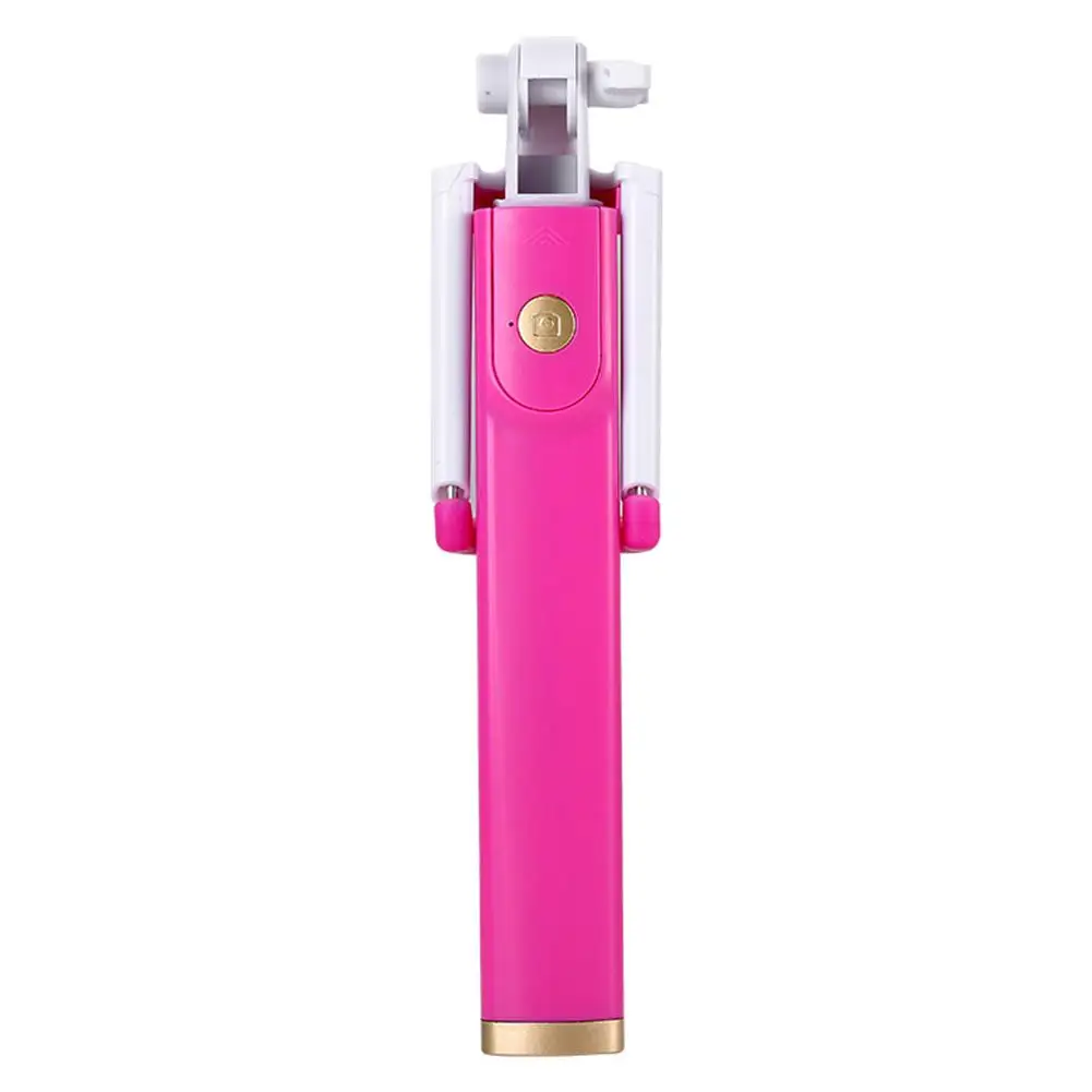 Self Selfie Stick Handheld Monopod+Bluetooth Shutter Remote Controller+Clip Holder for iPhone/Android Samsung HTC ect - Цвет: Red