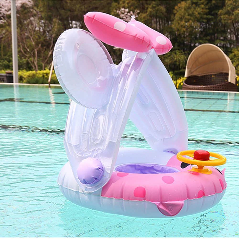Flotador de piscina inflable para bebés y niños, juguete de flotación grueso, anillo de natación _ - AliExpress