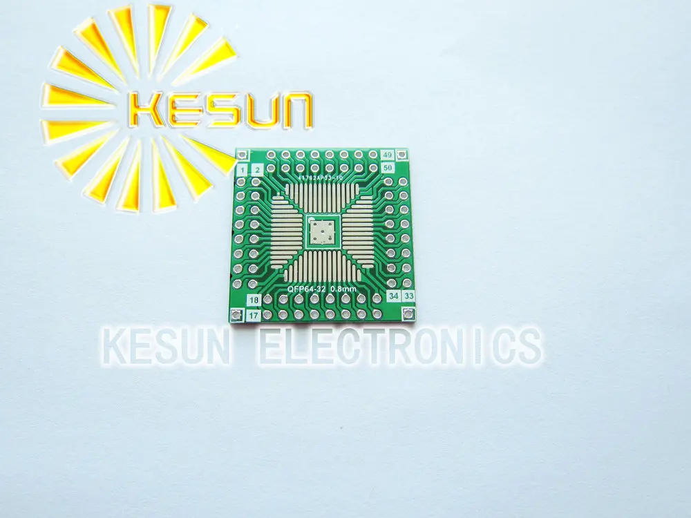 100 шт. X QFP64 QFN64 поворотный DIP64 0 5 мм 8 IC адаптер гнездо/плата адаптера PCB | Электронные