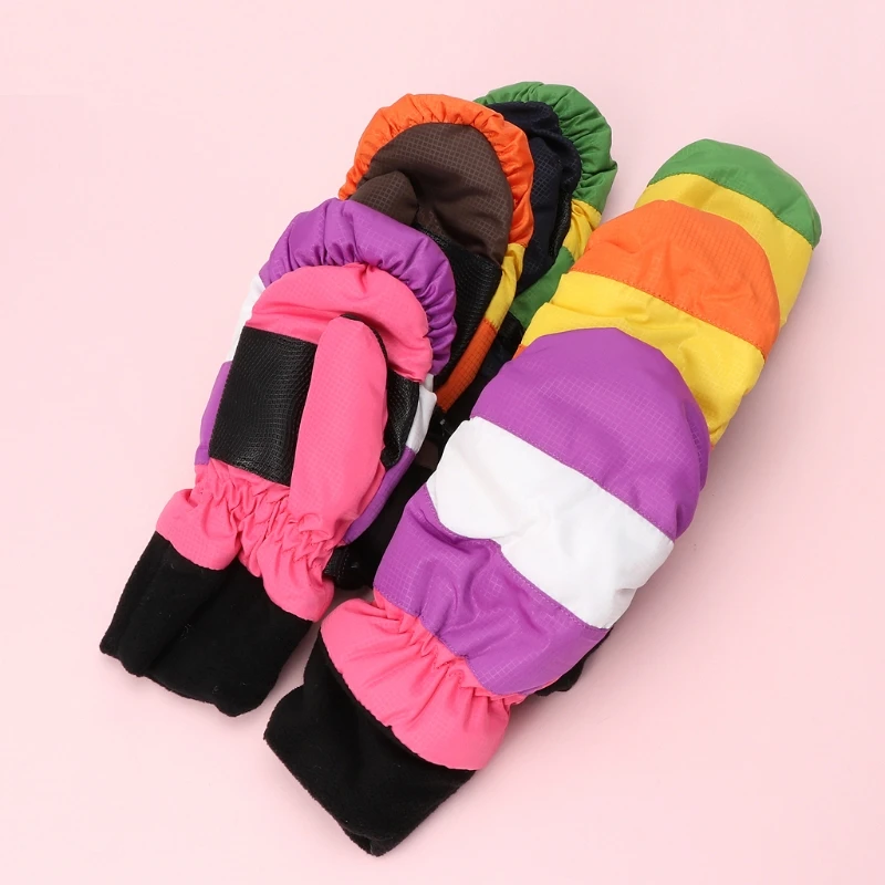 Утепленные детские варежки; теплые зимние детские перчатки для мальчиков и девочек; теплые хлопковые перчатки для сноуборда