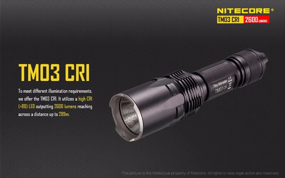 Nitecore крошечный Монстр TM03 FourCREE XHP70 светодиоды тактический фонарь 2800 люмен с TM03 18650 для Охота Рыбалка Бесплатная доставка