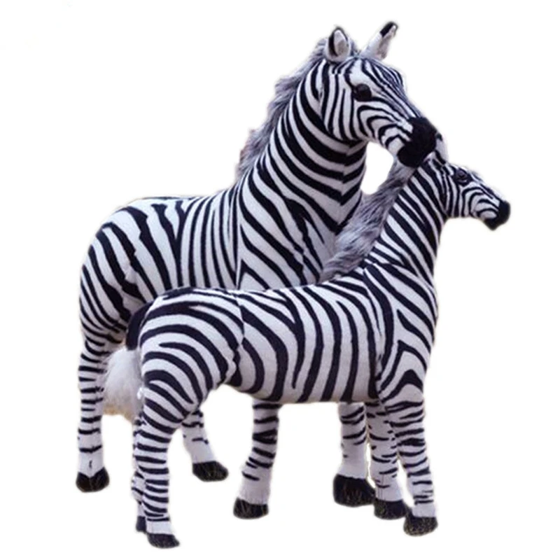 Dorimytrader Lovely Simulation Animal Zebra Plush Toy Large Stuffed (2)