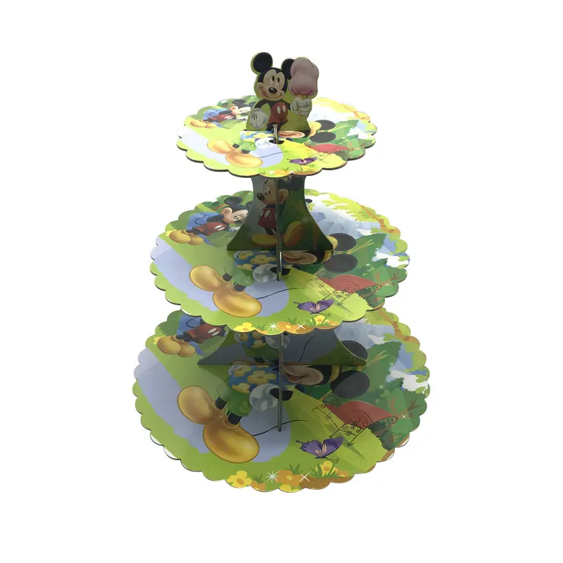 Мультфильм Принцесса Корона дизайн торт стенд картон 3 слоя конфеты для свадебной вечеринки фруктовый кекс на день рождения Тарелка стенд