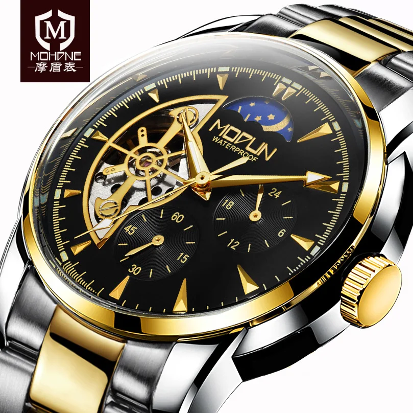 

Relogio Masculino Famous Brand Mens Wristwatches MultiFunctional Male Automatic Mechanical Watch High Quality Tourbillon Clock