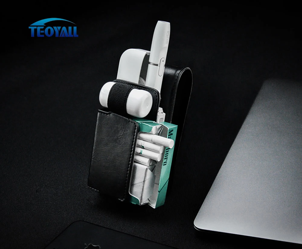

TeoYall New PU Leather Box Holder Storage for iQOS Case Electronic Cigarette Accessories Carrying Protective Leather Cases