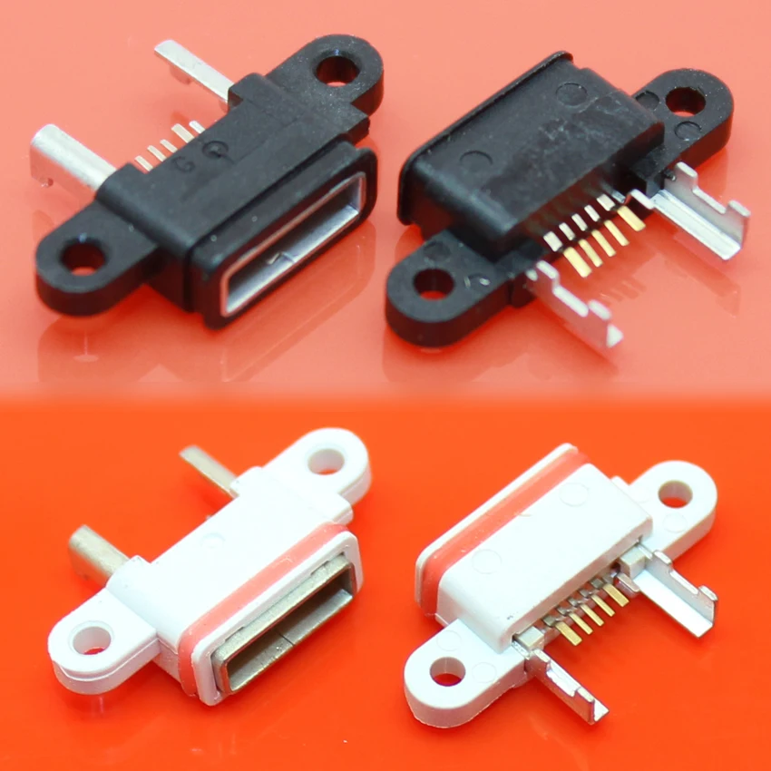 

freeshipping 2pcs /lot Black & white Micro USB Connector Tail Charge for Xiaomi 4 USB Charging port Data Jack