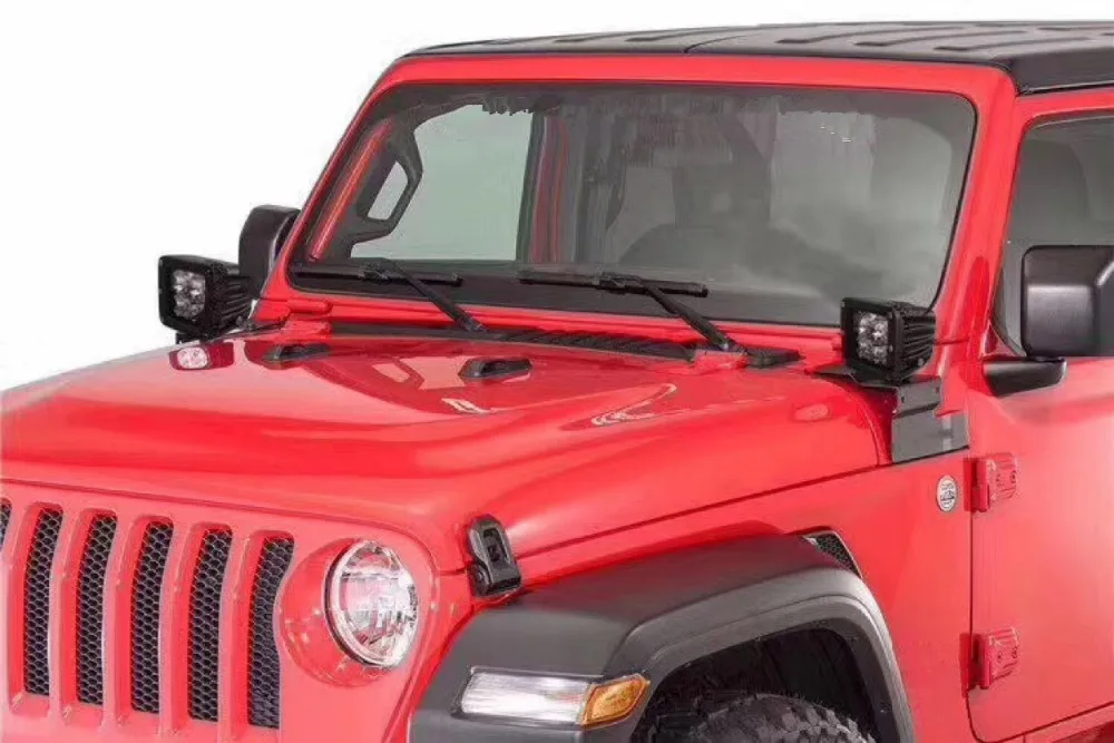 Для Jeep Wrangler JL стойки Монтажный кронштейн легкие крепления держателя с двойной 3 дюймов 20 Вт светодиодный Подсветка