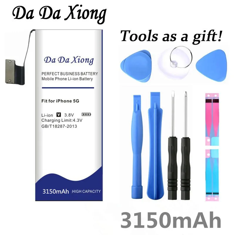 

Da Da Xiong 3150mAh For Apple iPhone 5 battery for iphone 5G battery +Free Tools