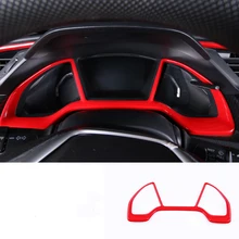 lsrtw2017 car-styling car dashboad screen frame trims for honda civic 2016 2017 2018 10th generation