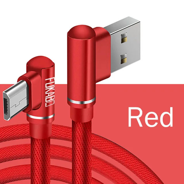 Micro USB кабель 3A быстрой зарядки шнур для samsung S7 Xiaomi Redmi Note 5 Pro 4 планшет Android мобильного телефона зарядка через usb шнур - Цвет: Red