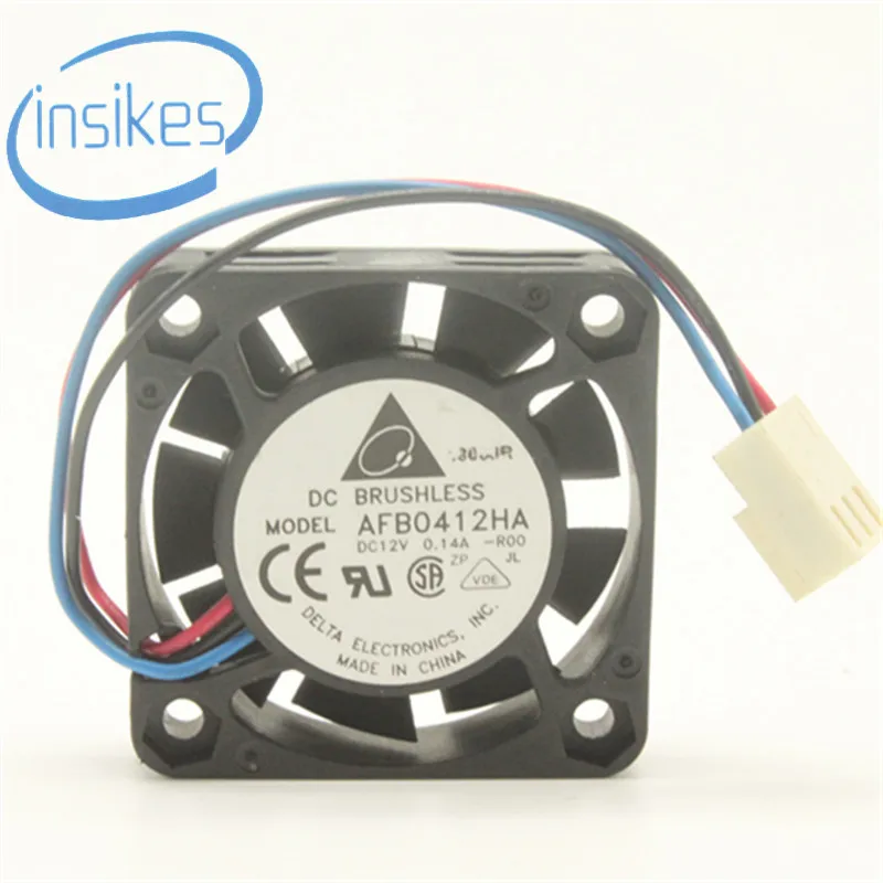 

Delta Brushless Double Ball AFB0412HA Computer Blower Cooling AFB0412HA-R00 DC 12V 0.14A 1.68W 4010 40*40*10mm 6000RPM