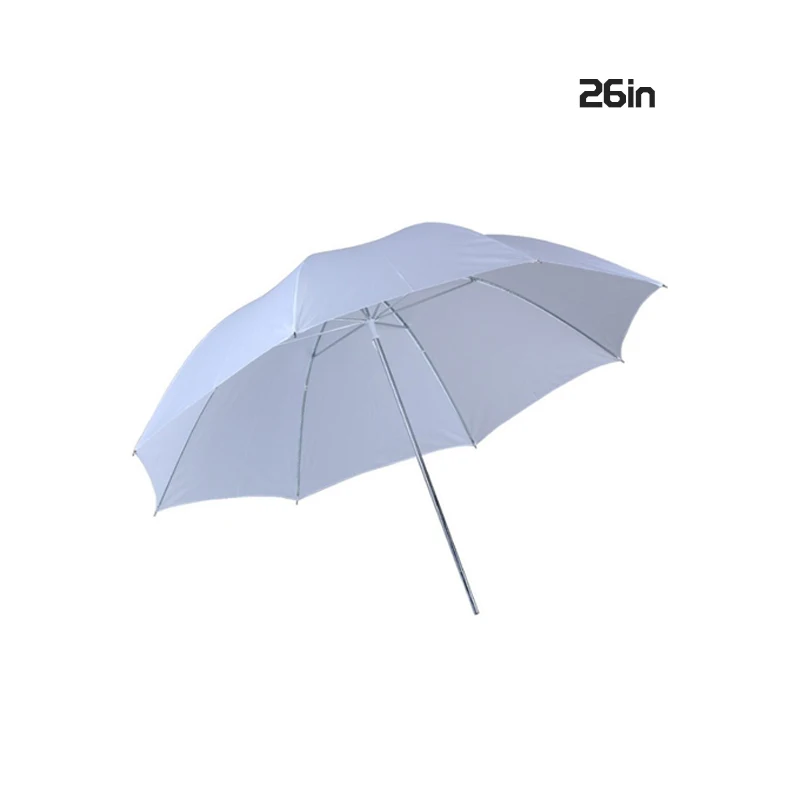 

EDMTON Newest 26in 66cm Pro Studio Photography Flash Translucent Soft Lambency Umbrella White Nylon Material Aluminum Shaft