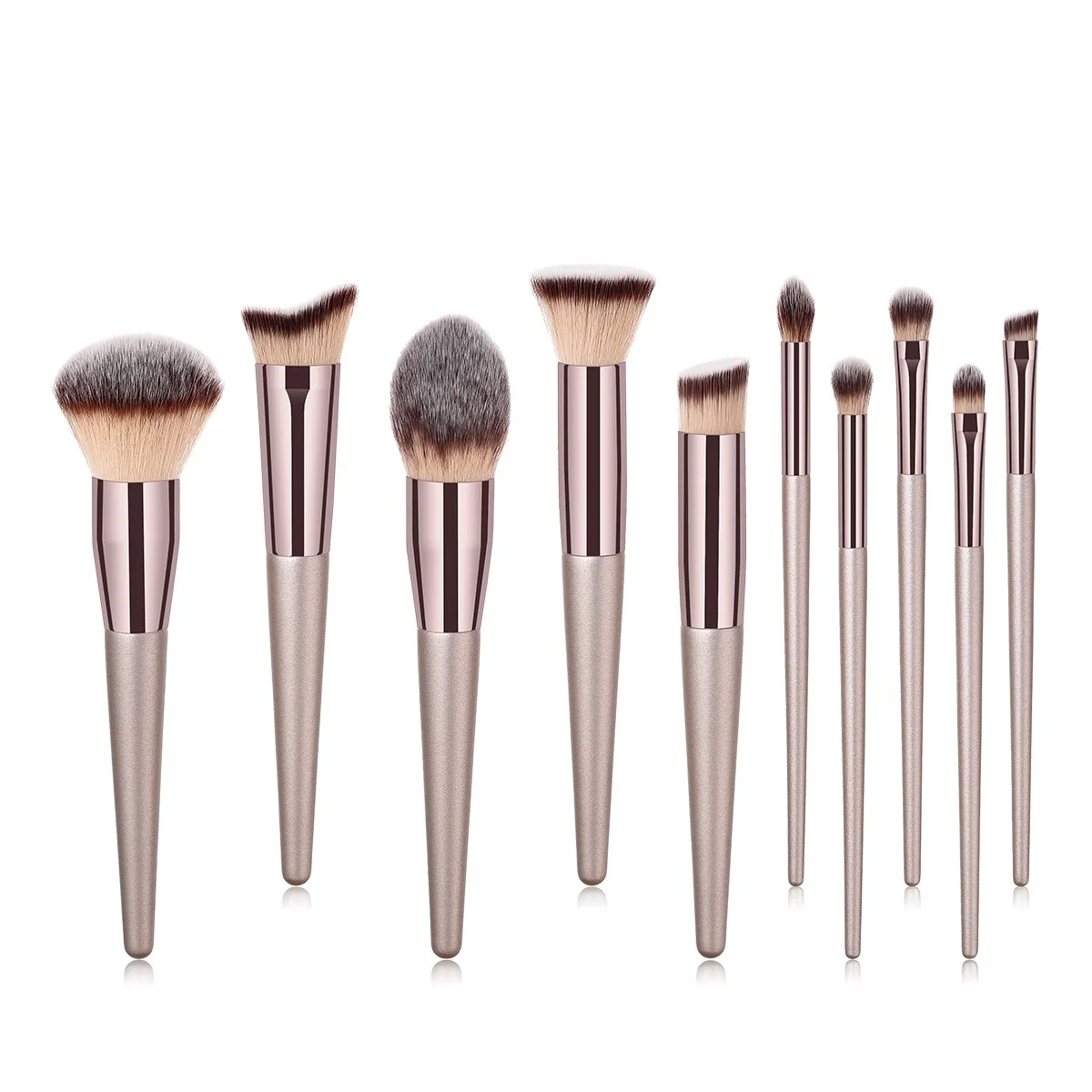 1PC New Fashion Champagne Makeup Brushes Wooden Foundation Cosmetic Eyebrow Eyeshadow Brush Makeup Brush Sets Tools Dropship