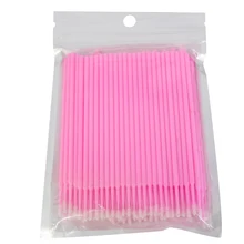 200 шт розовые Одноразовые Инструменты для наращивания ресниц индивидуальные Аппликаторы ресниц тушь кисти накладные ресницы ватные тампоны