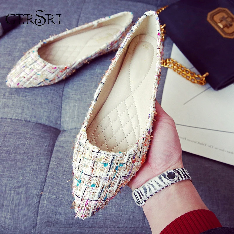 

Gersri Big Size Women Flats Fashion Woman Loafers Spring Autumn Flat Shoes Women Zapatos Mujer Plus Size 33-43 Black