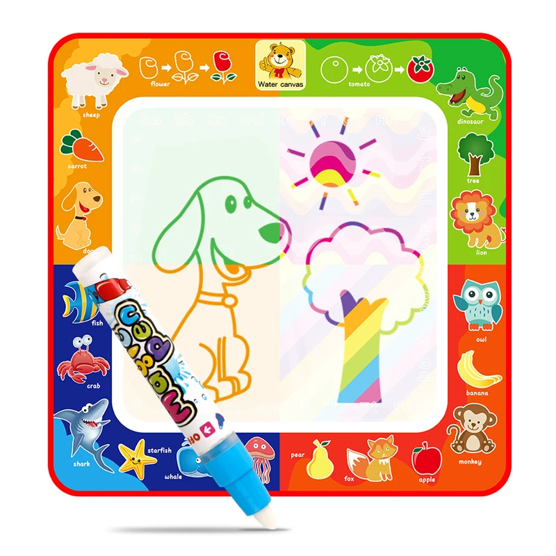 Забавные игрушки для рисования тканевый планшет для рисования водой с Волшебная цветная ручка Детские Ранние развивающие игрушки для детей мальчиков и девочек