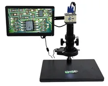 1080P HDMI USB Industrial Microscope Camera 18X-200X C-mount Lens Mobile Phone Board Repair PCB Inspection Lab Application