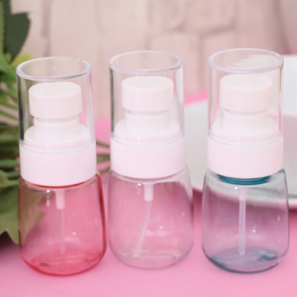 

30ML/60ML/100MLTravel Transparent Pump Spray Bottles Empty Plastic Perfume Atomizer Portable Refillable Bottle 3 Colors 3 Sizes