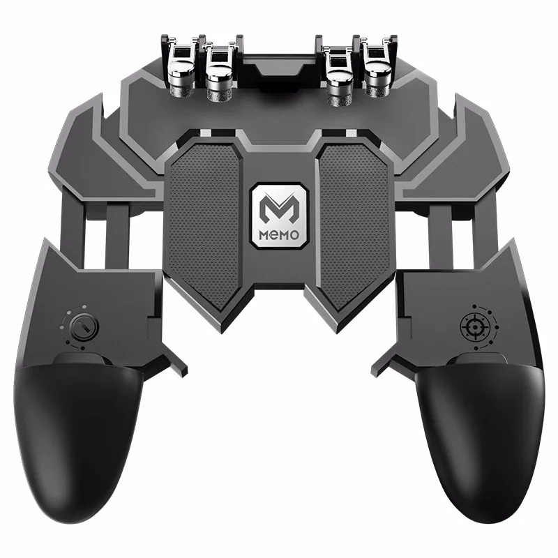 AK66 Six Fingers PUBG Game Controller Gamepad Metal Trigger Shooting Free Fire Gamepad Joystick For IOS Android Mobile Phone AK66 Six Fingers PUBG Game Controller Gamepad Metal Trigger Shooting Free Fire Gamepad Joystick For IOS Android Mobile Phone