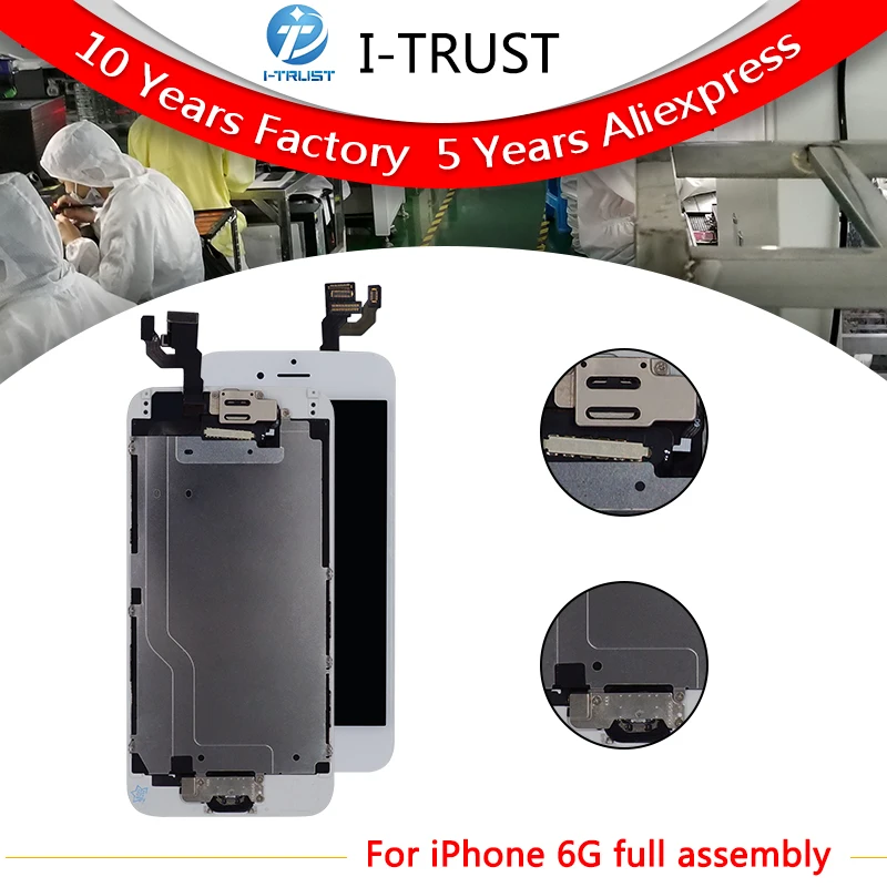 

Grade A+++ No Dead Pixel LCD For Apple iPhone 6 LCD Screen Replacement & Front Camera and & Homebutton& Free Shipping 5PCS/LOT