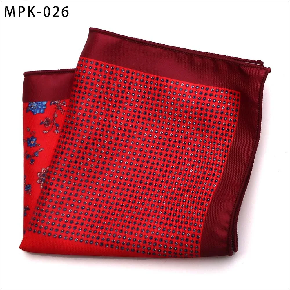 MPK-26 Новинка, модный мужской платок, карманный, квадратный, популярный, 25X25 см, большой, мужской, с узором пейсли, в горошек, нагрудные Платки для свадьбы, мужской костюм - Цвет: MPK-26