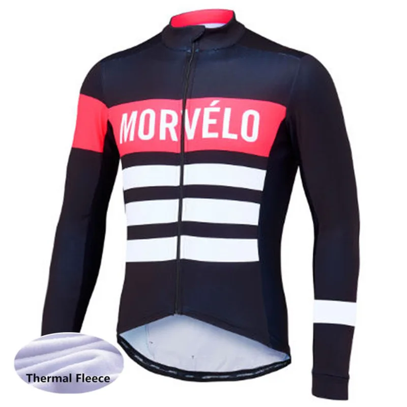 Зимние Термальность флис 2018 MORVELO Для мужчин длинные рукава Vélo Ropa Ciclismoe MTB