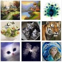 5D Вышивка с животным принтом на заказ, стразы для рукоделия, алмазная вышивка крестиком, алмазная живопись, Прямая поставка