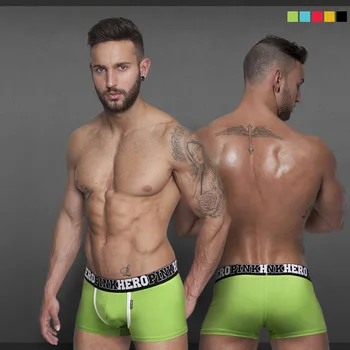 

2015 New combed cotton men's boxer short soft stretched cotton trunk high quality men's underwear intimate men's undergarment