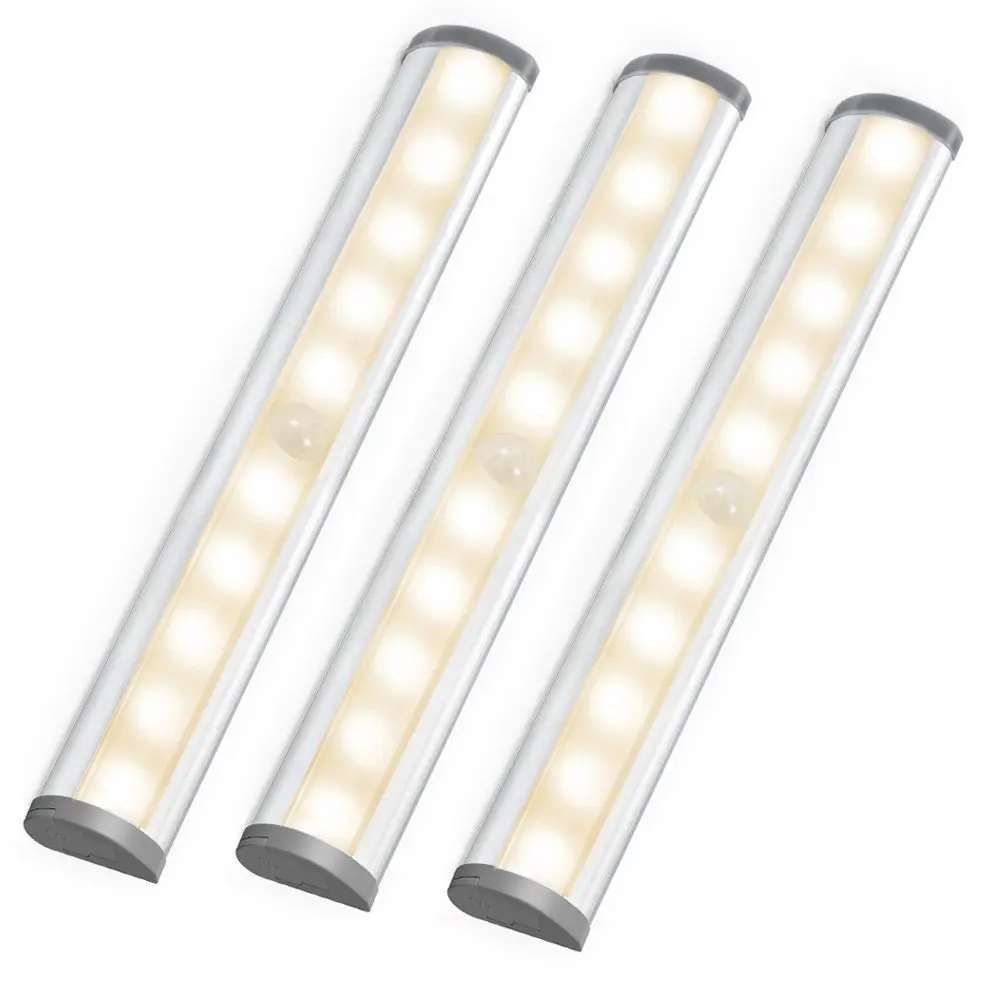 10LED инфракрасный шкаф проектор PIR датчик движения настенный аккумулятор ночник