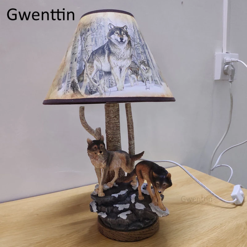 Modern Resin Wolf Table Lamps Led Stand Desk Light for Living Room Bedroom  Home Decor Animal Lamp Bedside Reading Fixtures E27 - AliExpress Lights &  Lighting