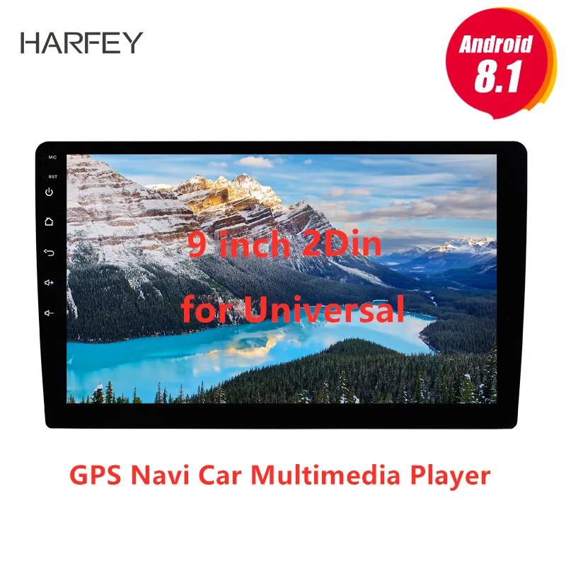 Harfey 2Din 9 дюймов Android 8 1 GPS навигатор для универсального автомобильного