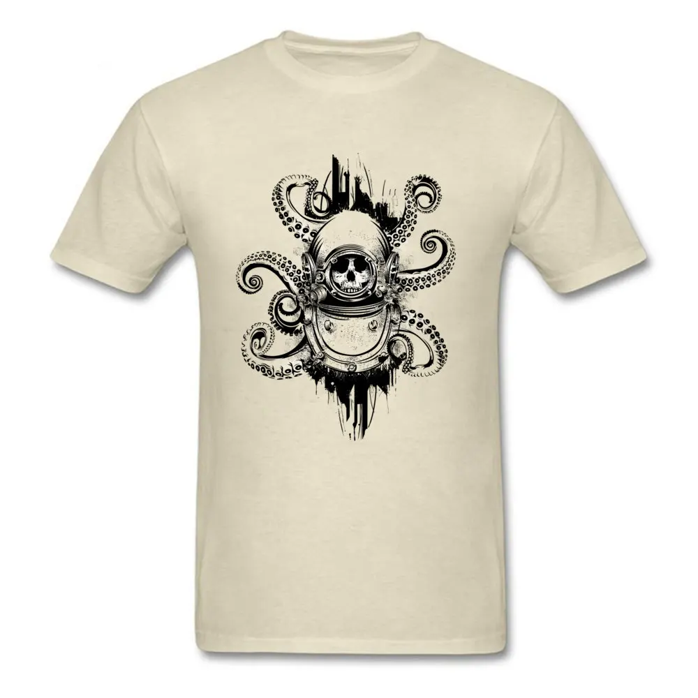  Men's T-shirts Death of the Diver Normal Tops Tees 100% Cotton Crewneck Short Sleeve Crazy T-shirts Summer Wholesale Death of the Diver beige