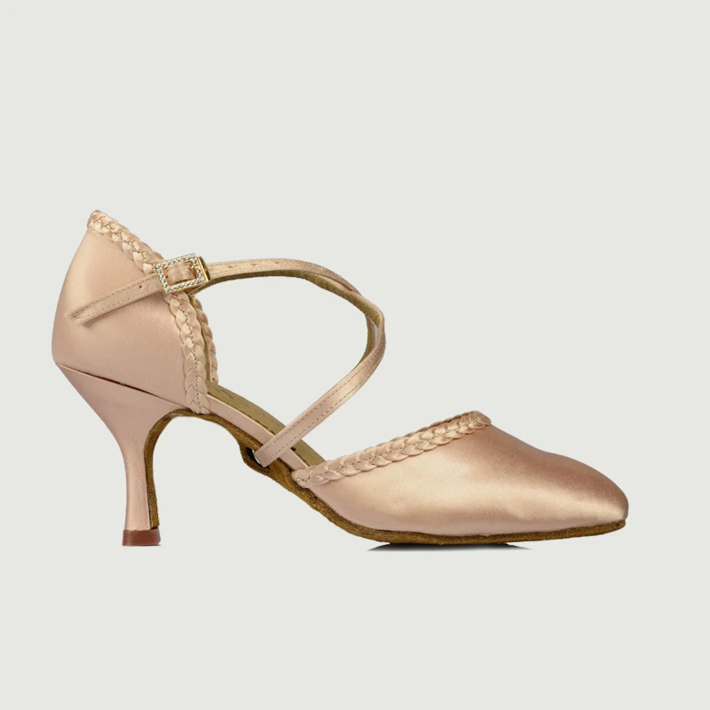 20161210_091520_011Ballroom Dancing Shoes Fitness Breathable Ladies Aerobics Shoes Adult Sports Closed Toe Brown Modern Women Social Square dance Sneakers Discounts