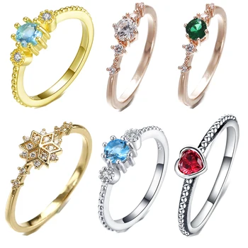 

Fashion Gold Silver Color Finger Ring For Women Girls Cool Sparkling Zircon Wedding Bands Brand Rings Jewelry Dropshipping