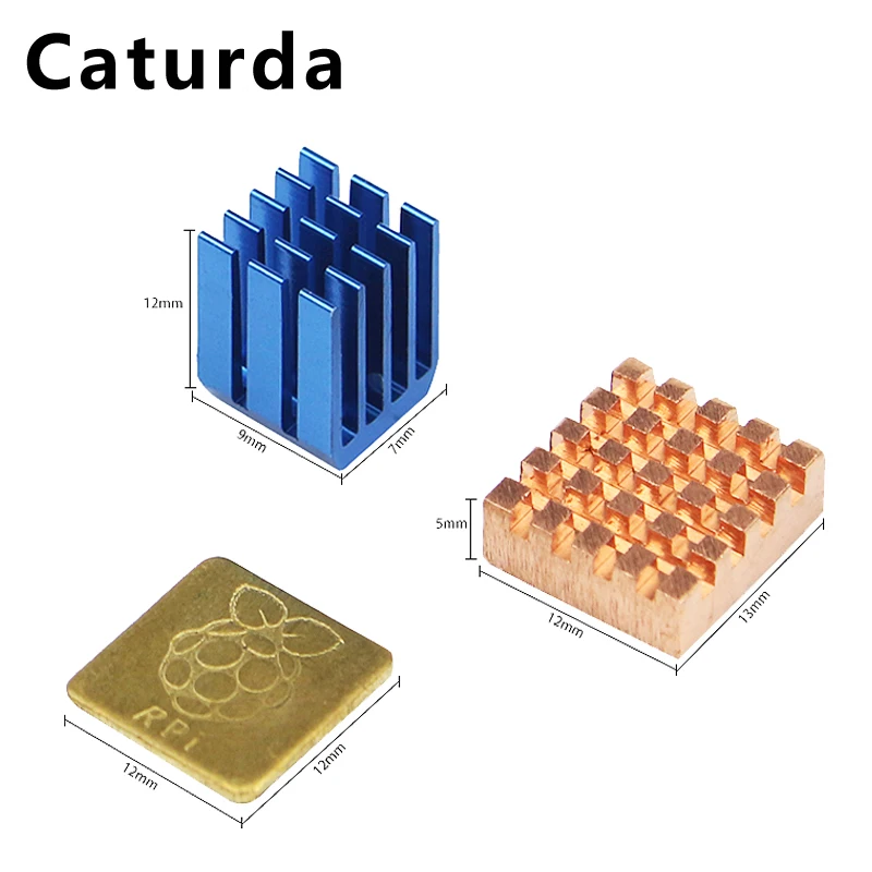 Raspberry Pi 3 теплоотвод 1 алюминий+ 2 Медь 1 с логотипом охлаждающая подставка Disipador радиатор кулер для Raspberry Pi 3 B