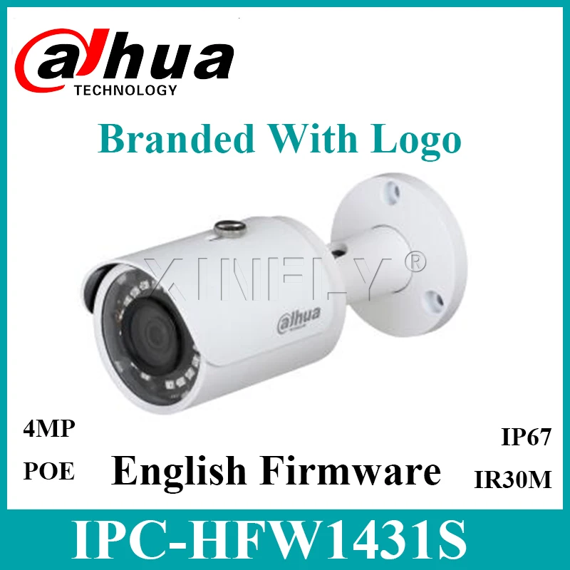Dahua Mini-Bullet Camera 4 МП WDR IR обновляемая прошивка на английском языке с логотипом