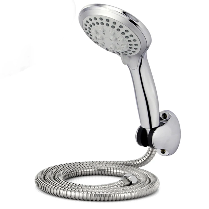 

ZhangJi 5-function Crhomplated Shower head+Common 2 Meter Showerhead Hose + ABS Shower Head Holder Shower Kits