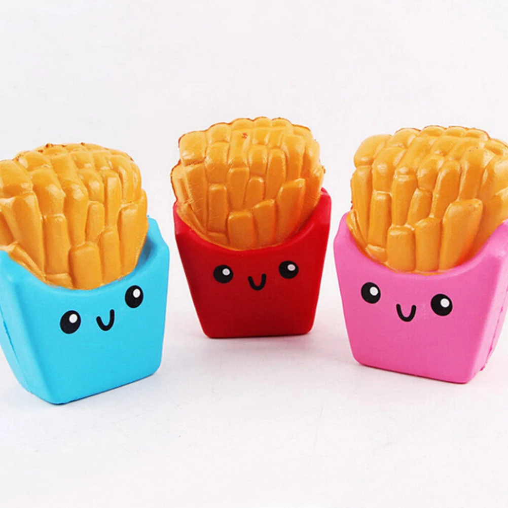 Мягкие игрушки Jumbo French Fries Эластичные полиуретановые игрушки для снятия стресса Антистресс мягкий при нажатии игрушки Ароматические Poke it