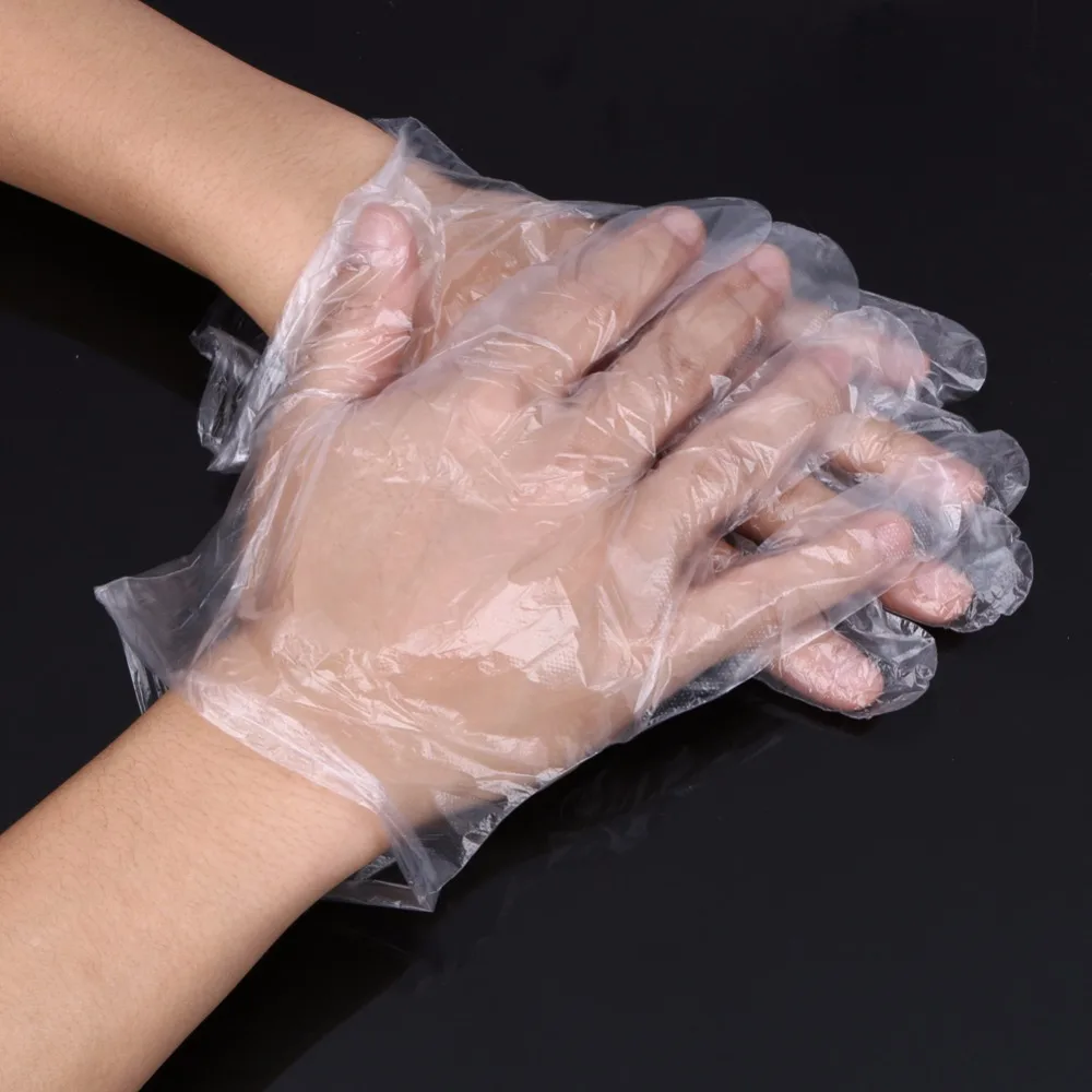 

100 Disposable PE Garden Home Restaurant BBQ Plastic Multifuction Gloves