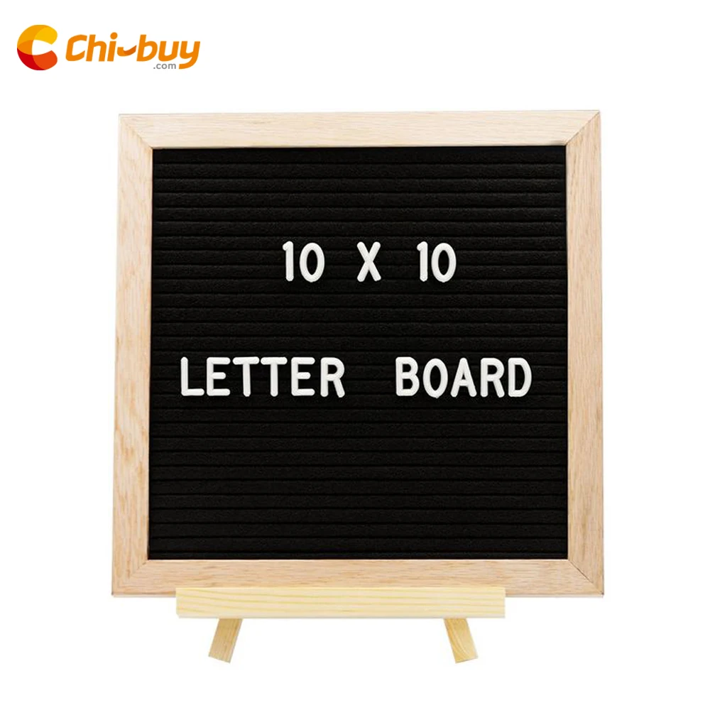 

Felt Board desktop Wooden Frame 290 letters Symbols & Numbers DIY Changeable Message Panels Home Office Wall hanging Sign 10x10