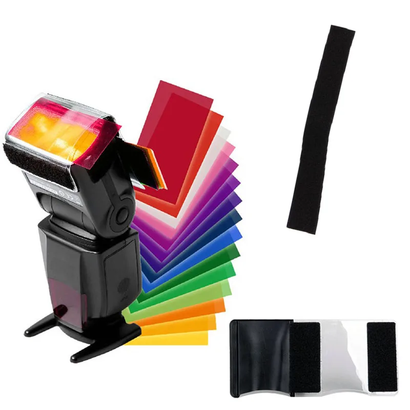 

12 Colors Gel Filter Flash Diffuser Soft Box Studio Lighting Filter for Camera