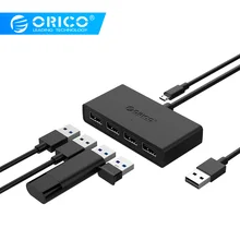 ORICO высокоскоростной 4 порта USB2.0 концентратор USB порт USB микро порт концентратор зарядный концентратор USB разветвитель для Apple Macbook Air ноутбук ПК планшет