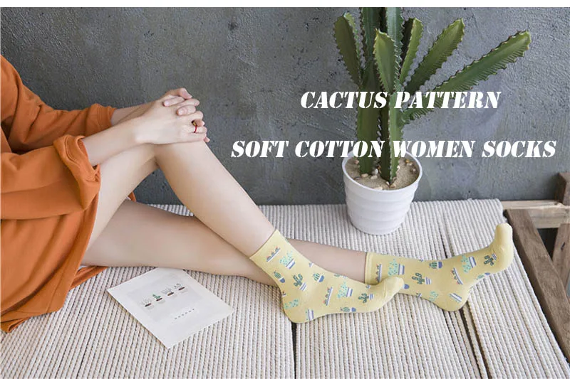 Cute cactus socks