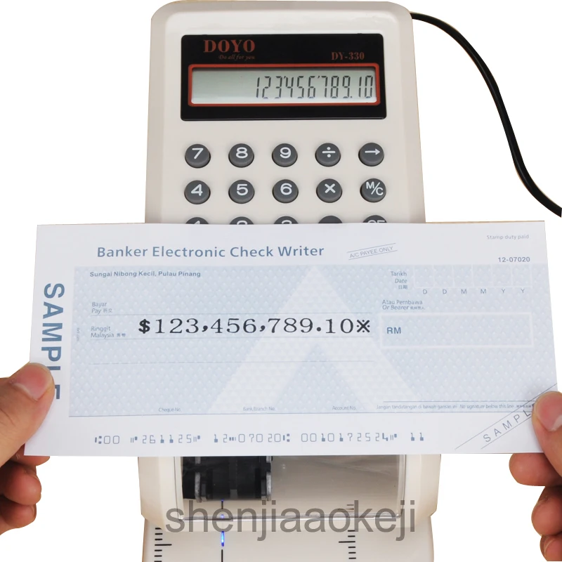110-220v 영어 체크 프린터 DY330 RMB 홍콩 달러 미국 달러 싱가포르 싱가포르 SGD 5개국 체크 프린터 1pc