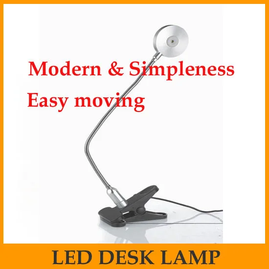 

AC85-265V 3w 260lm High power led clip desk table lamp clamp lights fashion touch switch