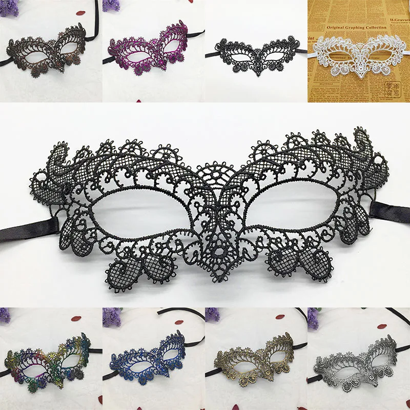 1 Pc Burung Merak Pesta Topeng Halloween Putih Hitam Hot Stamping