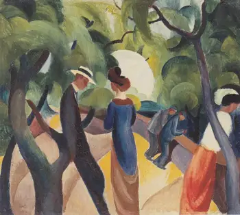 

High quality Oil painting Canvas Reproductions Promenade (1913) By August Macke hand painted